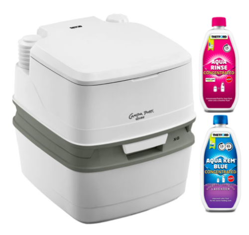 Toaleta turystyczna XG + zestaw płynów