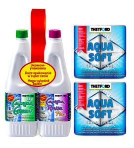 Duopack 2x1,5l Campa Green i Campa Rinse + 2 papiery Aqua Soft